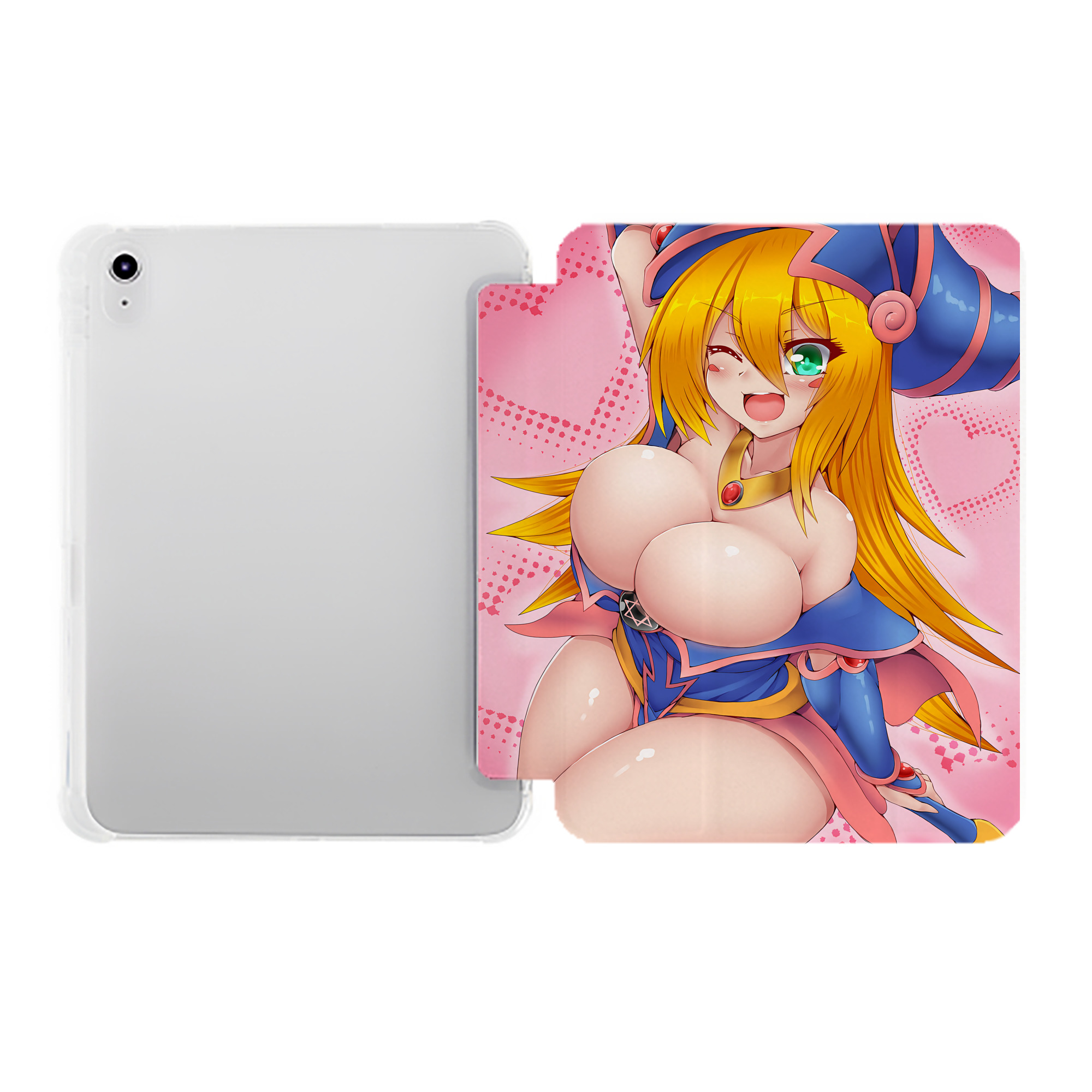 （画像用） 遊☆戯☆王 Yu-Gi-Oh! IPad ケース ペン収納付き 三つ折りスタンド PUレザー×シリコン 対応機種9.5/10.5/10.9インチ